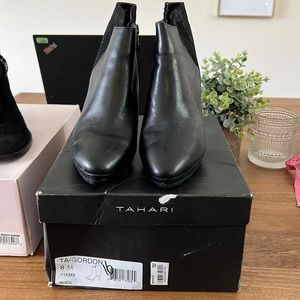 Black heeled booties!